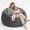 Dark Gray, variant on LOGYAT 3.5ft Bean Bag Chair, Memory Foam Filling, Washable Suede Cover, Reinforced Zipper, for Kids, Teens, Adults, Pink