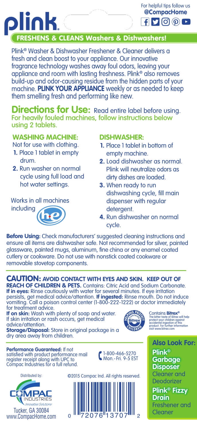 Buy Compac Home Plink Appliance Freshener, Dishwasher Tabs, Washing