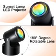 thumbnail image 3 of Sunset Lamp Projector Night Lights - Sunset Projection Rotatable USB FYBTO tic Visual LED Light for Home Party Living Room Bedroom Hotel Restaurant Decor Live Stream Ins Photography TIK Tok, 3 of 5