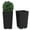Black, variant on Costway 23" Tall Planters Set of 2 Rattan Wicker Plant Pot Self-watering Tree Pot Brown