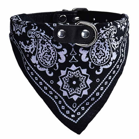 - Adjustable Pet Dog Puppy Cat Neck Scarf Bandana Collar Neckerchief BK M