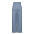 thumbnail image 5 of QUINDOS Pants for Women Wide Leg Full Length High Waisted Casual Pants Drawstring Loose Trousers with Pockets, 5 of 7