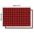 thumbnail image 6 of Red Black Plaid Checkered Pattern Summer Placemats Table Placemats Set Of 4-Linen Kitchen Washable Placemats Table Mats 11.8"x17.7" Non-Slip Heat Resistant, 6 of 6