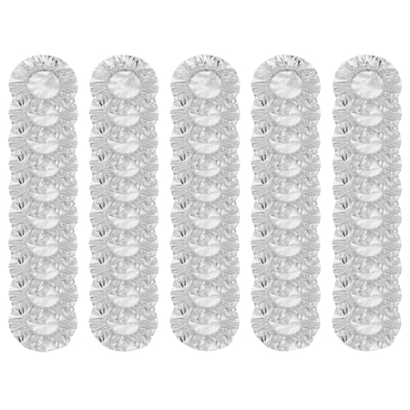 The New 50Pcs Reusable Aluminum Foil Food Covers Thickened Heat Insulation Elastic Bowl Covers Fresh Keeping Covers for Home Kitchen