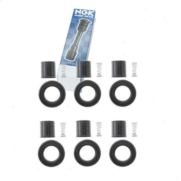 6 pc NGK Ignition Coil Boots compatible with Acura TL 3.2L 3.5L 3.7L V6 1999-2014