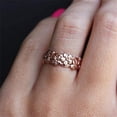 thumbnail image 3 of Flower Ring Simple Delicate Flower Shaped Carved Engagement Rings Women Valentine's Gift Wedding Jewelry, 3 of 4