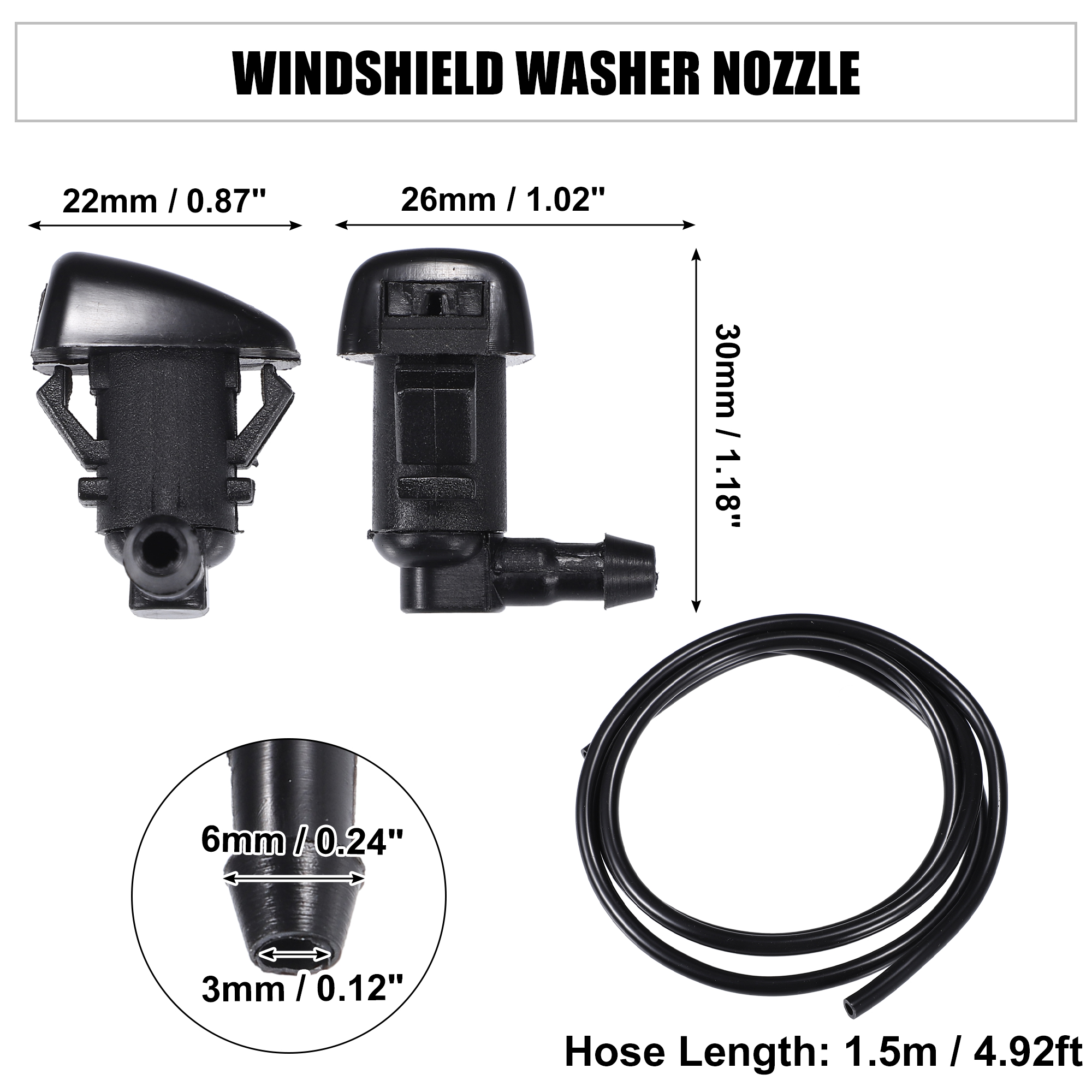 Unique Bargains Windshield Washer Nozzle No.25815793 for Cadillac CTS 2015