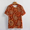 thumbnail image 4 of Paisley T-Shirts Casual T-Shirt Short Sleeve Women Trendy Tshirt Beach Custom Tops, 4 of 5