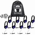 thumbnail image 1 of Auriculares HamiltonBuhl Sack-O-Phones Paquete de 8 con Caja de Conexiones, 1 of 6