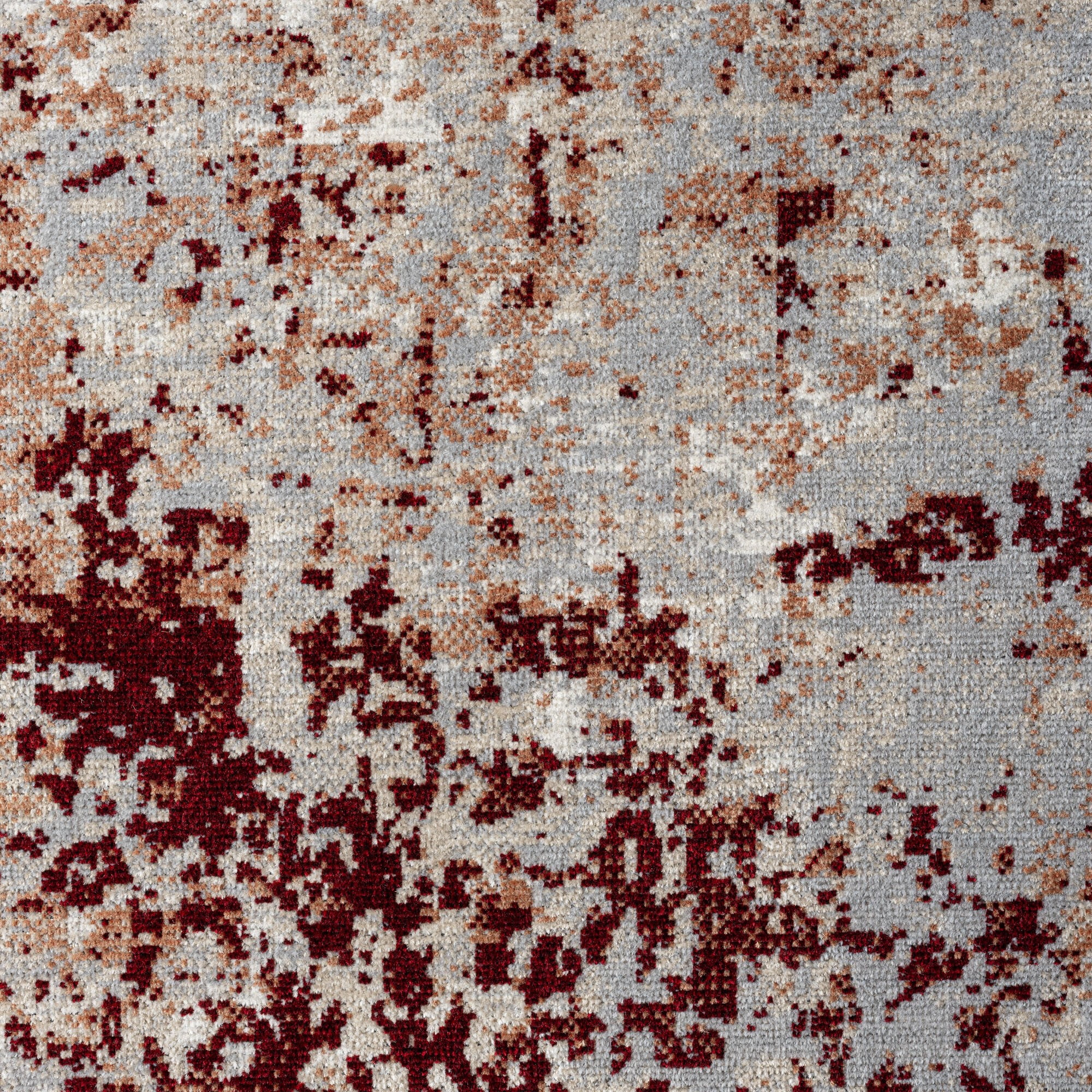 Ox Bay Evan 5' x 7' Red/Gray Abstract Machine Washable Indoor Area Rug
