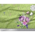 thumbnail image 3 of Soimoi Cotton Jersey Fabric Watercolor Flower Geometric Printed Fabric 1 Yard 58 Inch Wide, 3 of 3