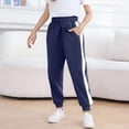 thumbnail image 4 of JTSRKL Girls Sweatpant with Pocket Youth Cotton Athletic Fleece Lined Jogger Loose Drawstring Elastic Waist Baggy Comfort Sweats 2025 Fall Winter Trendy Teen Clothes Navy 5-6 Years, 4 of 5