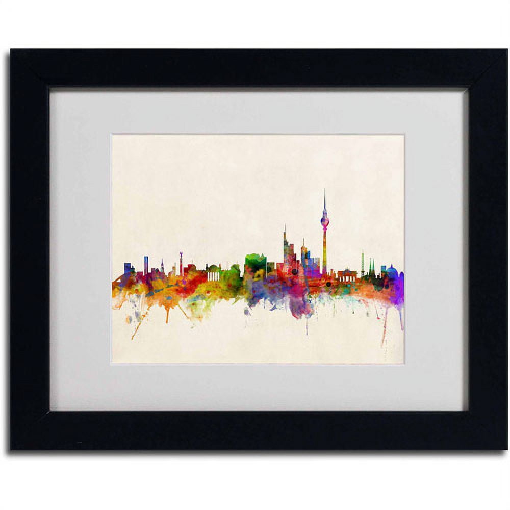 Trademark Fine Art "Berlin, Germany" Canvas Art by Michael Tompsett, Black Frame