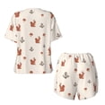 thumbnail image 2 of Sigee Cute Squirrel for Sleepwear Casual Pjs with Pockets Women's Pajamas Sets Shorts 2 Piece Short Sleeve Lounge Sets Large, 2 of 9