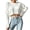 White #018, variant on Fall Sweaters for Women Cropped Ribbed Knit Pullover Tops, S