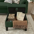 thumbnail image 5 of Pingliang Home Convertible Sectional Sofa with Storage Ottoman and Side Storage Pockets,Modern 4 Seat L Shaped Couch with 19.3" Seat Depth for Living Room Office Apartment Studio,Green, 5 of 11