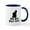 White/Navy Inside, variant on CafePress - One Man Wolf Pack Mug - 11 oz Ceramic Mug - Novelty Coffee Tea Cup