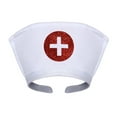 thumbnail image 2 of SeasonsTrading Classic White Nurse Hat Headband & Apron Costume Set - Cosplay Halloween First Aid Civil War Party Kit, 2 of 3