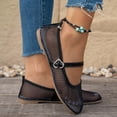 thumbnail image 4 of CHICVOMEY Mesh Mary Jane Shoes for Women Breathable Ballet Flats with Buckle Fashion Fishnet Flats for Women Casual & Work Fashion Flats, 4 of 6
