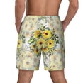 thumbnail image 2 of Lsque Mens Swim Trunks Daisies And Wildflowers Pattern - Bathing Suit Compression Liner - Beach Swim Shorts Swimwear - (S-3XL) - Stretch Quick Dry -Medium, 2 of 9