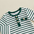 thumbnail image 6 of Cjfdfy Newborn Baby Boys Fall Outfits  Striped Waffle Knit Long Sleeve Striped Romper With Elastic Waist Solid Pants 2Pcs Infant Fall Winter Outfit Coming Home Outfit 0-18M, 6 of 9