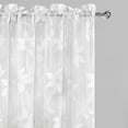 thumbnail image 5 of XWZO Kitchen Valances for Kitchen 2 Pack, Rod Pocket Light Filtering Voile Semi Sheer Drapes for Window Living Room Closet, Short Curtains 42 x 12 inch, White, 5 of 10