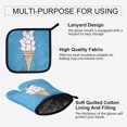thumbnail image 3 of Yayeee Oven Mitts and Pot Holder Set of 2 Heat Resistant Kitchen Gloves Baking Hot Pad, Ice Cream Cat, 3 of 5