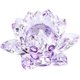 thumbnail image 1 of Flor de loto de cristal, diámetro 100 mm, para decoración del hogar, regalo ideal para cumpleaños, fiestas (púrpura) Sincero Electrónica, 1 of 5