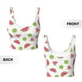 thumbnail image 5 of Fotbe Watermelon And Kiwi Pattern Womens' Sports Bra Longline Wirefree Padded with Medium Support Sports Moisture-Wicking Workou Vest,Tank Top-X-Large, 5 of 9