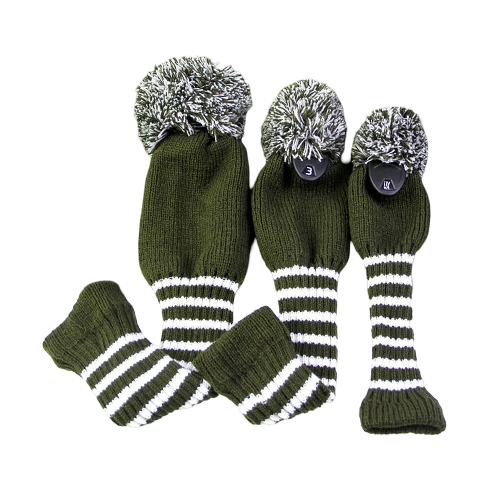 3pcs Protective Golfs Club Headcover Soft Durability Universals Golfs Club Covers for Driver Soft Inner Lining