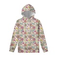 thumbnail image 3 of Sudadera con capucha para hombre de Harajuku con estampado gráfico de flores en 3D, ropa informal de gran tamaño, jerséis florales abstractos de gran tamaño de Harajuku, 3 of 5