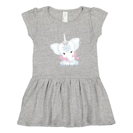 

Inktastic Elecorn White Lumi Elephant Unicorn Beautiful Magic Girls Toddler Dress