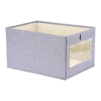 Unique Bargains Fabric Storage Bin 1 Pack Collapsible Storage Basket for Organizing Gray