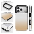 thumbnail image 5 of Wallet Case For Apple iPhone Air / 17 Pro / 17 Pro Max Series with Card Holder, PU Leather Kickstand Card Slots Screen Protector Included For iPhone 17 Series, Gold Fade White, 5 of 8