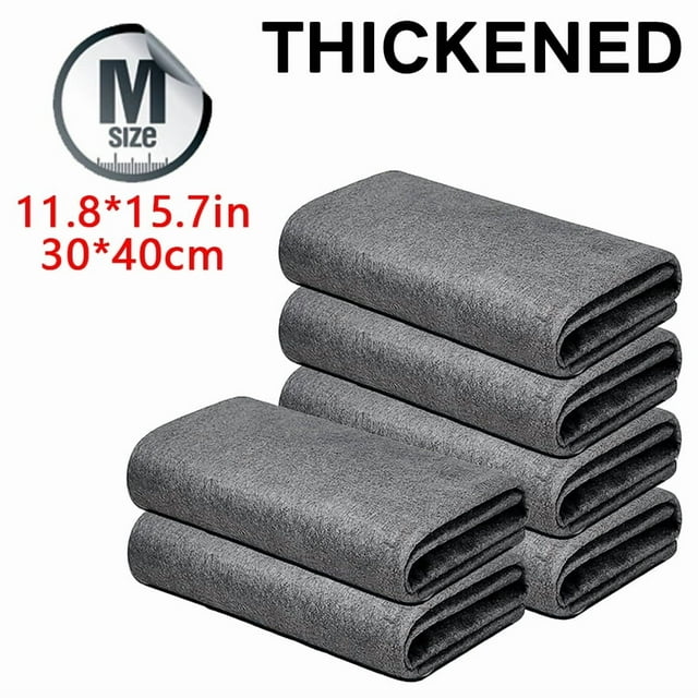 Thickened Magic Cleaning Cloth Microfiber Glass Clean Towel Reusable Washable Lint-free Cleaning Rags for Kitchen Glass Car Thickened 30x40cm 9PCS