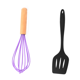 thumbnail image 1 of Juego de mini utensilios de cocina de 2 piezas: utensilios de cocina de silicona con mangos de madera, 1 of 5
