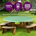 thumbnail image 3 of Sorfey Round Picnic Table Cover Checkered Fitted Tablecloth, Green 36" x 36", 3 of 6