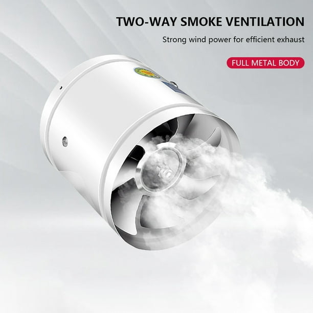 Lutabuo 4/6/7/8 pouces ventilateur de conduit de tuyau en métal de  ventilateur d'air 220V pour l'entrepôt de salle de bains à la maison 