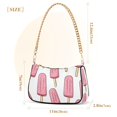 thumbnail image 3 of FORMRS Womens Shoulder Bag with Chain Strap Clutch Purse Cute Tote Handbag, Pink Ice Cream, 3 of 7