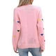 thumbnail image 4 of HongQid Womens Pullover Sweaters Long Sleeve Crewneck Casual Loose Knit Jumper Tops, 4 of 5