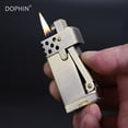 thumbnail image 2 of Kerosene lighter, Top Metal Pocket Lighter Daily Use, Sold Without Fuel.,SKU01239-HY696青铜-单机（无油Y）, 2 of 7