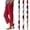 A Red, variant on Aihuaihua Cotton Linen Pants Women Elastic High Waisted Straight Leg Lounge Pants Casual Slacks Summer Trousers with Pockets Watermelon Red L