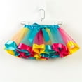 thumbnail image 2 of Kids Girls Ballet Skirts Party Rainbow Tulle Dance Skirt Funny Cloting, 2 of 5