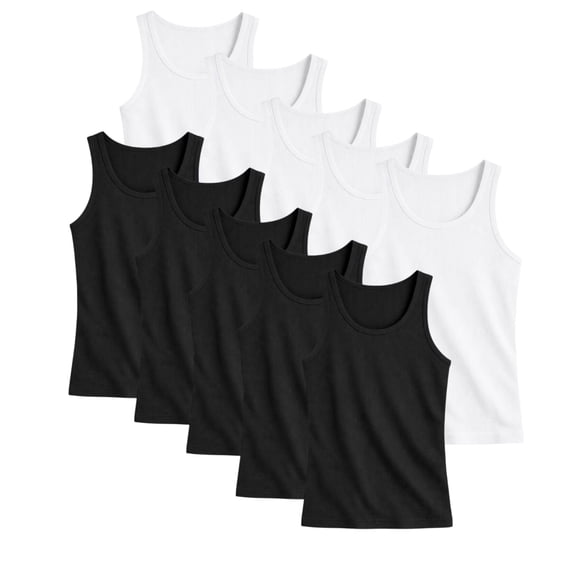 BenBen Men Tank Tops Ribbed Classic Fit Cotton Athletic Gym Workout Undershirt Breathable 10-Pack