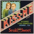 thumbnail image 2 of Anonymous 20x20 Black Ornate Framed Double Matted Museum Art Print Titled: Kiss-Me Brand Citrus Label (1940s), 2 of 5