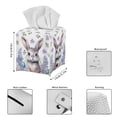 thumbnail image 3 of POLERO Square Tissue Box Cover PU Leather, Cute Rabbit Lavender Waterproof Car Tissue Holder Storage for Bathroom Vanity, Countertops, Dressers, Night Stand, Parlors and Offices, 3 of 7