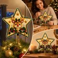 thumbnail image 4 of Clearance! DIY Beaded Christmas Tree Star Topper, Christmas Diamond Art Kit for Adults, DIY Pearls Rhinestone Craft, Gold Spiral Tree-Top Base, Christmas Tree Topper Holiday Party Decor (Reindeer), 4 of 8