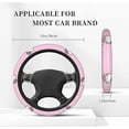 thumbnail image 6 of Pink Kitty Cat Car Accessories Cute Kawaii Steering Wheel Cover Women Car Steering Wheel Covers Protector Universal 15 Inch, 6 of 8