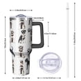 thumbnail image 2 of OBREWU Schnauzer Dogs Tumbler with Handle and Lid,Schnauzer Dogs 40oz Double Wall Vacuum Insulated Tumbler,Cups Gift for Women and Men, 2 of 7