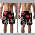 thumbnail image 3 of luoweisi Men's Beach Shorts Quick Dry Swim Trunks with Mesh Lining Christmas Snowflakes L, 3 of 5